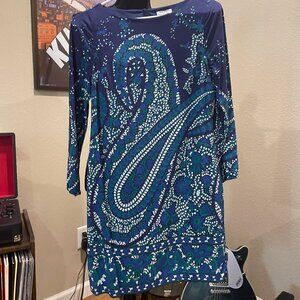 Old Navy Women's Paisley Navy Shift Dress
